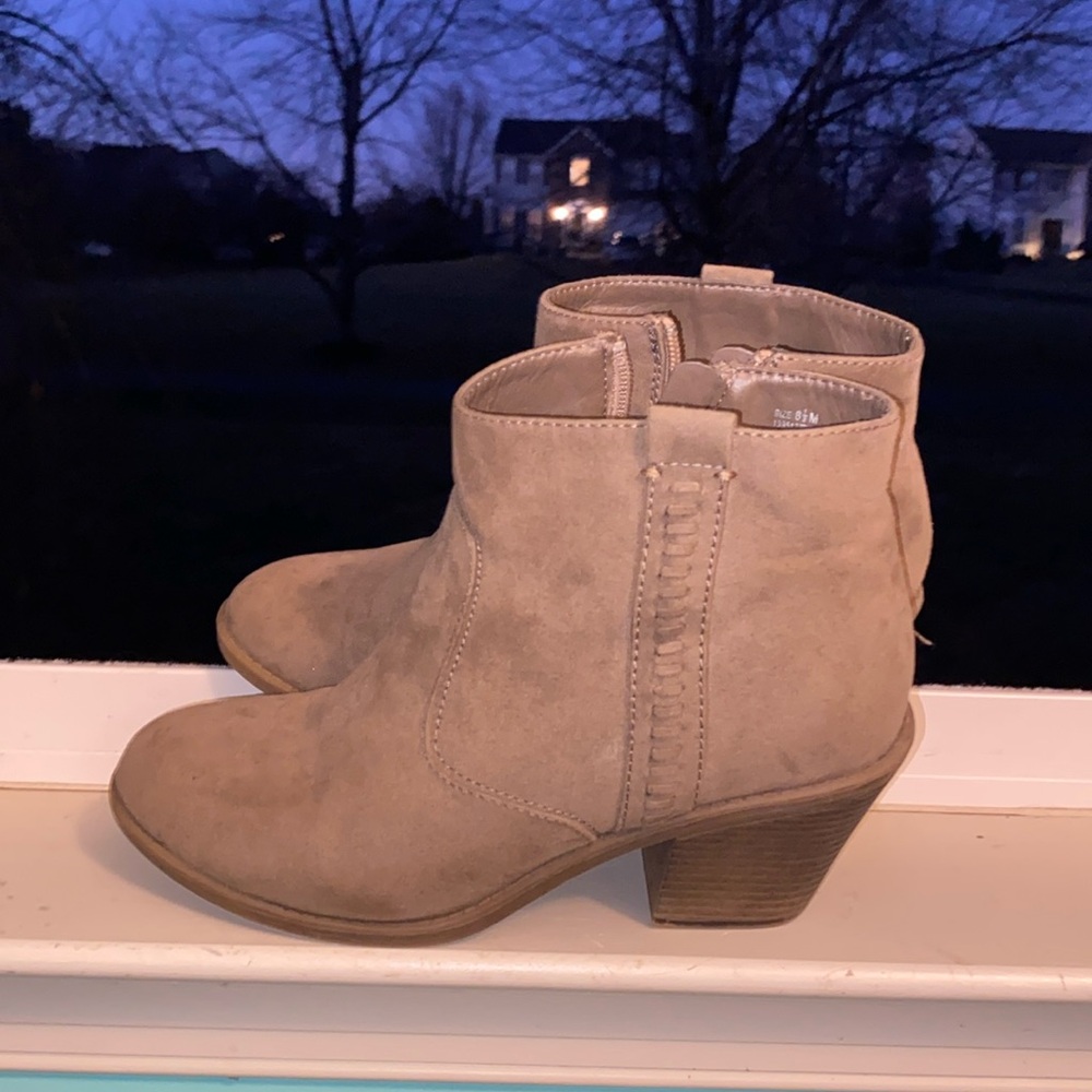 Tan booties